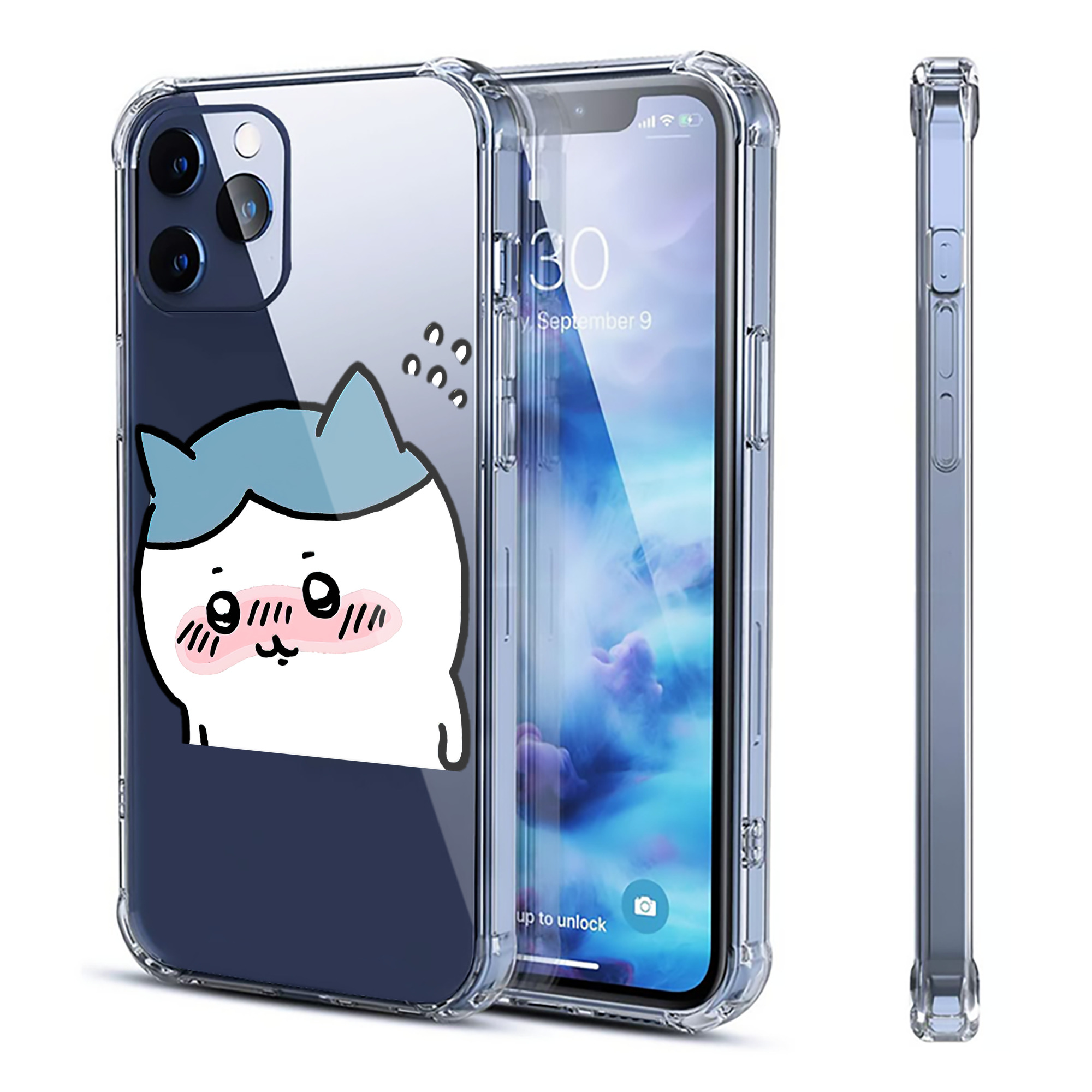 （画像用） ちいかわ ハチワレ Chii-kawa hachiware 【iPhone 12シリーズ対応】透明スマホケース（クリアソフトケース）